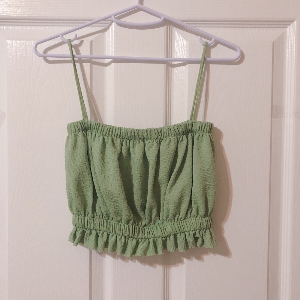 Green Crop Top